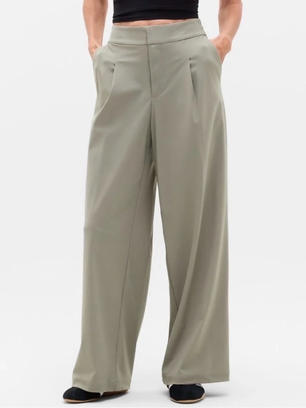 Athleta Pinnacle High Rise Trouser NWT Wide Leg Travel Pant sz 16